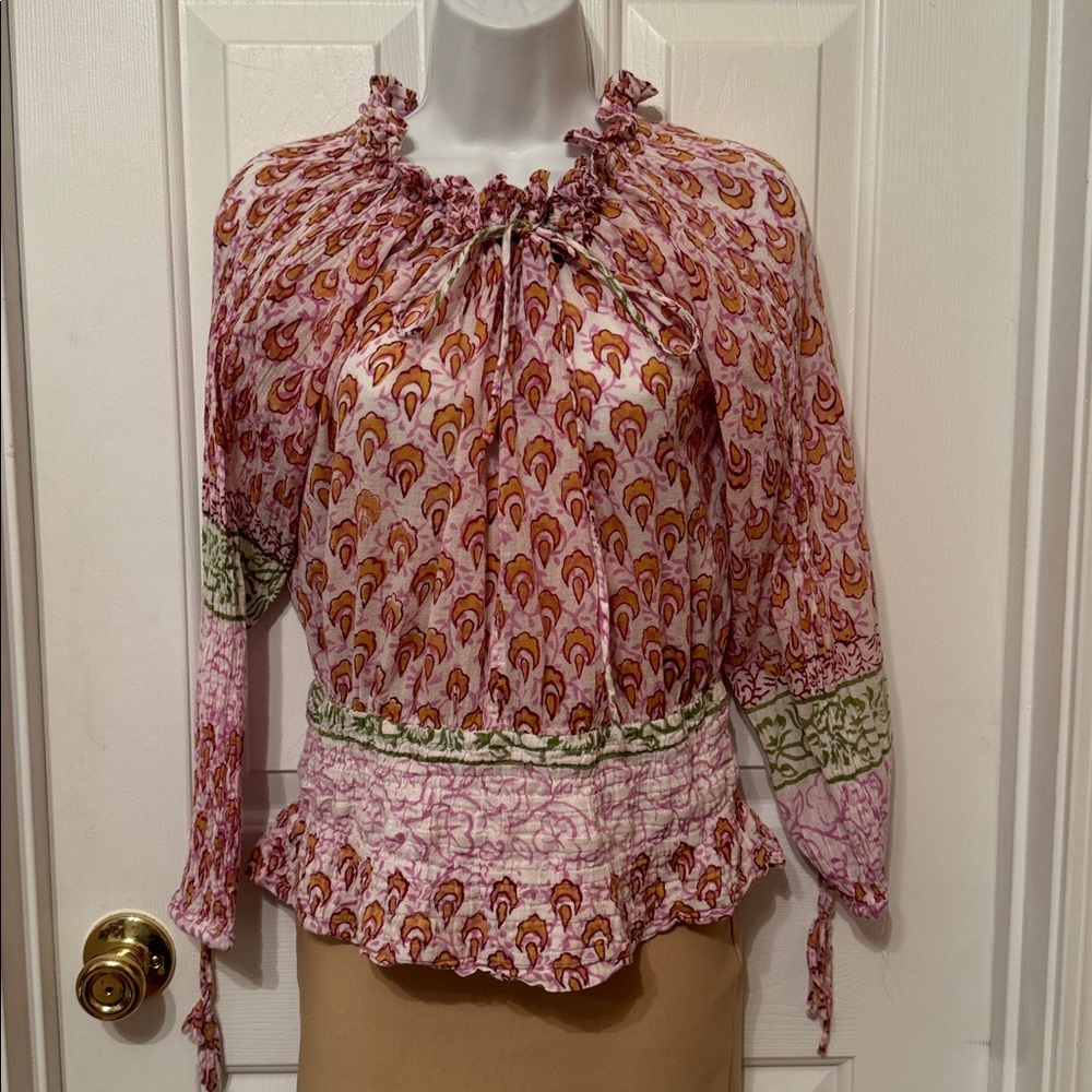 Karma Highway | Woman Long Sleeves Floral Print Top / Size One Size